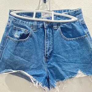 Cotton On Distressed Blue Jean Shorts